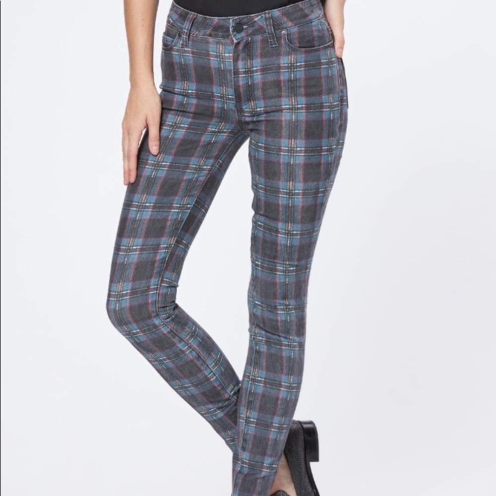 Paige plaid hoxton ankle jeans Anthropologie